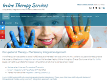 Tablet Screenshot of irvinetherapyservices.com